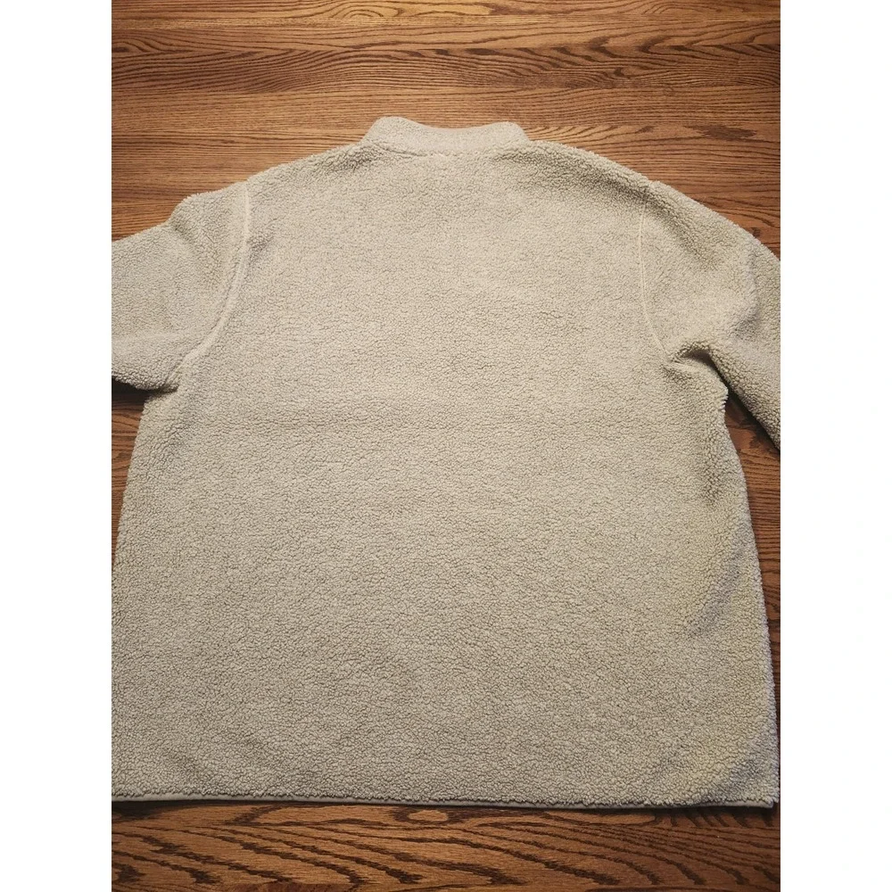 Vineyard Vines Mens Nantucket Sherpa Quarter-Zip Pullover Sweater Size XXL Beige
